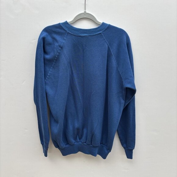 1980's Pannill Crew Neck Sweatshirt Mens XL Blue Blank Ragland Sleeve Vintage - Picture 5 of 8